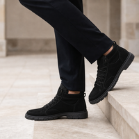 Silves Suede High-Top Boots in Black