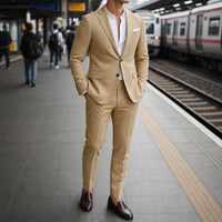 Skyros Linen Suit Set in Khaki