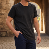 Spoleto Vintage Cotton T-Shirt in Classic Black