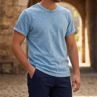 Spoleto Vintage Cotton T-Shirt in Azure