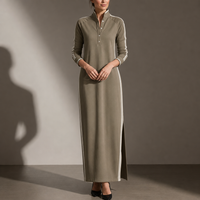 Stresa Sporty Stripe Maxi Dress in Khaki