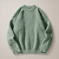 Trani Ribbed Knit Sweater in Green