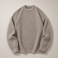 Trani Ribbed Knit Sweater in Gray