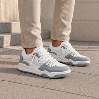 Uzes Chunky Lace-Up Sneakers in Gray