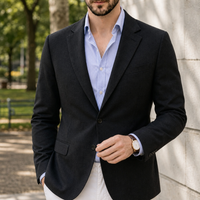 Vieste Knit Tailored Blazer in Black