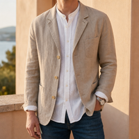 Zadar Linen Blazer in Khaki